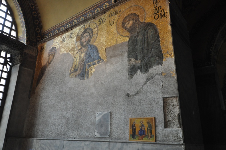 Jesus  St  John the Baptist and Mary Mosaic